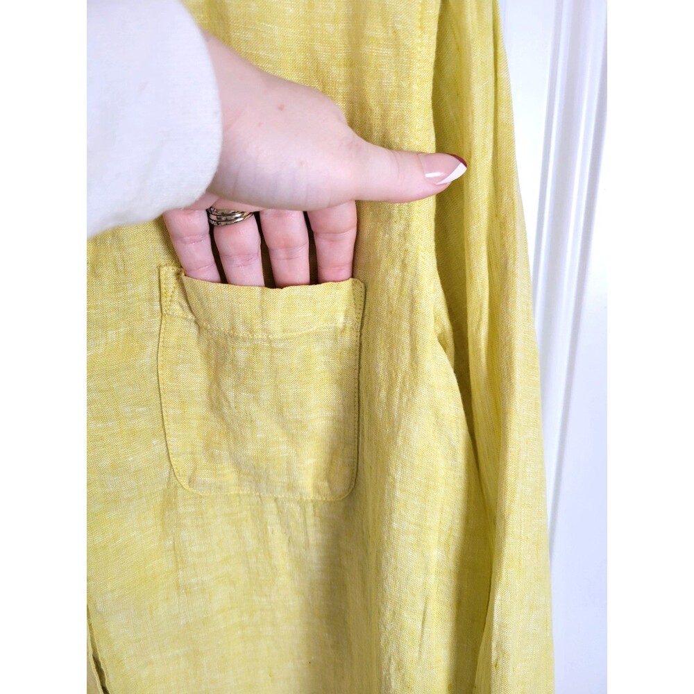 Sigrid Olsen Long Sleeve Linen Button-Up Shirt Si… - image 4